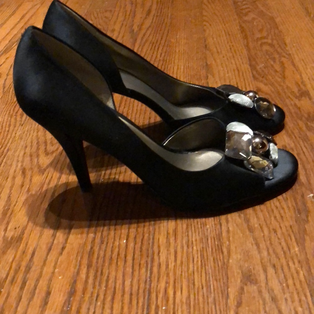 Nine West Jeweled open toe heels